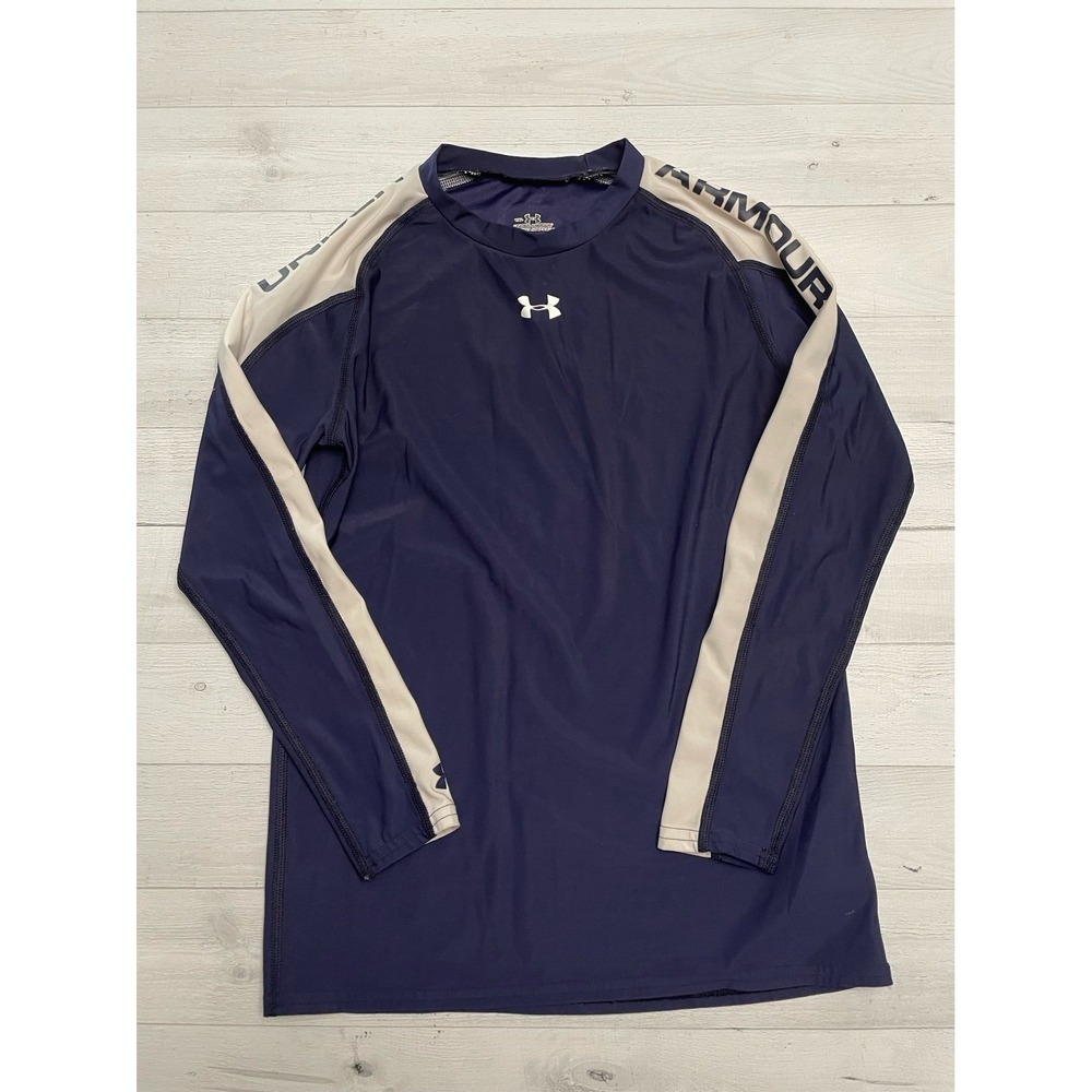 Under armour boys navy blue baselayer long sleeve youth xl